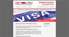 Desktop Screenshot of pro-visa.de