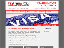 Tablet Screenshot of pro-visa.de